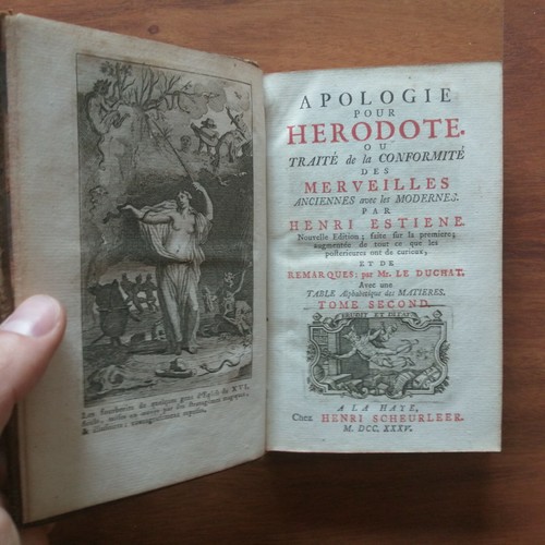 "APOLOGIE POUR HERODOTE 3 tomes" Henri Estienne, Scheurleer 1735 - Bild 9 von 10