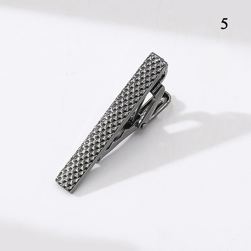 Mens Stainless Steel Tie Clip Necktie Bar Clasp Clamp Pin Gold Black Silver - Picture 20 of 30