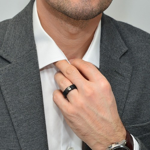 Anillos de silicona para hombre Rinfit Infinity&metal. Alianza de boda suave y cómoda - Imagen 4 de 16