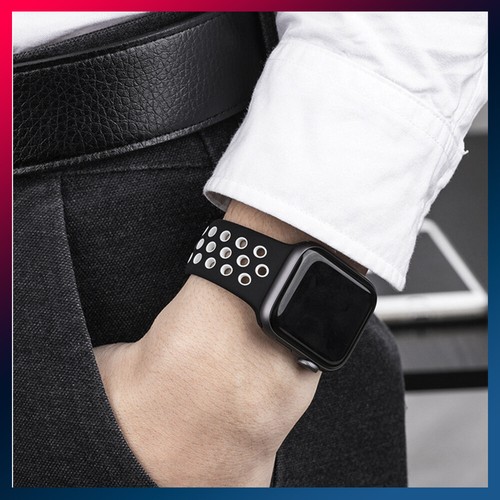 For Apple Watch iWatch Series Band 7 SE 6 5 4 3 2 Sports Silicone Bracelet Strap - Picture 10 of 26