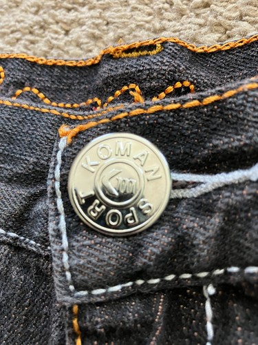 Koman Jeans Mens 36x32 Charcoal Vintage Y2K Skater Streetwear - Picture 7 of 15