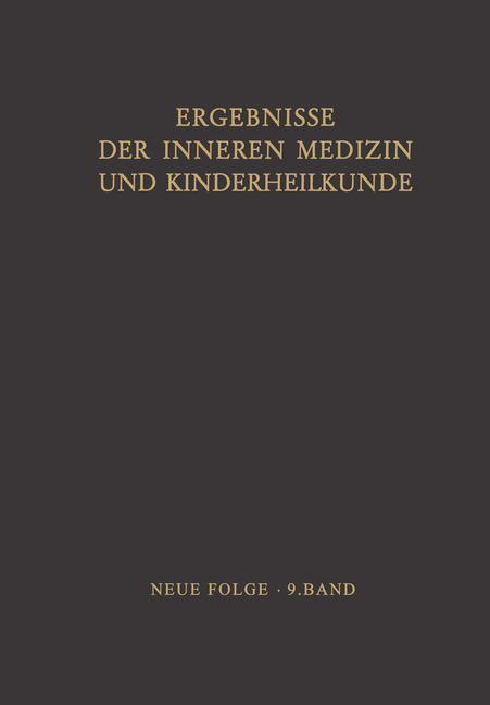Ergebnisse Der Inneren Medizin Und Kinderheilkunde | Buch |