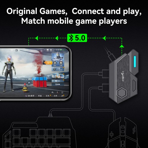 PUBG Mobile Gamepad Controller Gaming Keyboard Mouse Converter For IOS Andorid - Picture 8 of 12
