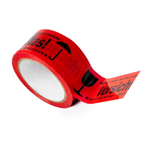 Klebeband Packband Paketband Paketklebeband 66m Transparent Vorsicht Glas - Bild 22 von 23