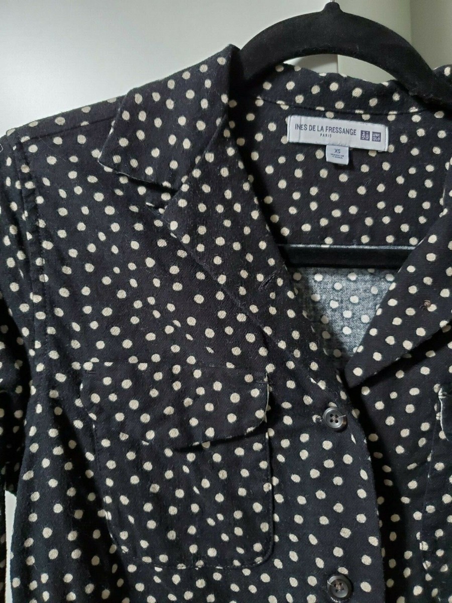 Uniqlo x Ines De La Fressange Paris Polka Dot Button Down Dress