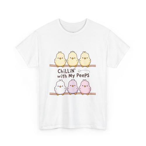 Chillin' with My Peeps T-Shirt, Easter Tee, Marshmallow Chick Shirt, Pastel - Picture 16 of 109