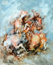 quadro "cavalli" Gianni Testa firmato