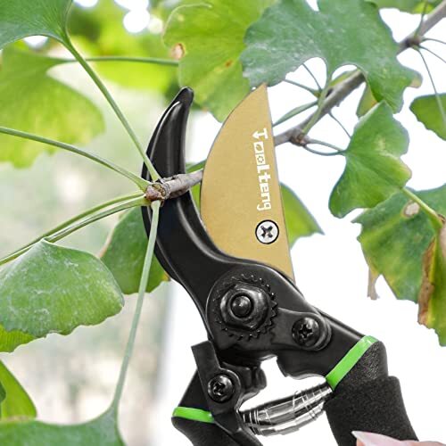 Premium Titanium Bypass Pruning Shears Heavy Duty Ultra Sharp Garden Scissors Pr - Picture 6 of 7