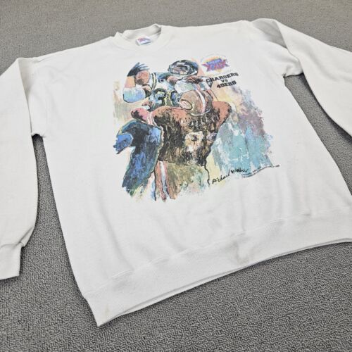 Vintage Super Bowl XXIX Sweatshirt Chargers 49ers Richard Wallich Mens XL STAINS - Picture 2 of 19