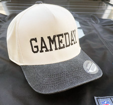 GAMEDAY EMBROIDERED  COTTON BLEND  SNAPBACK BASEBALL CAP GAME DAY SPORTS FAN