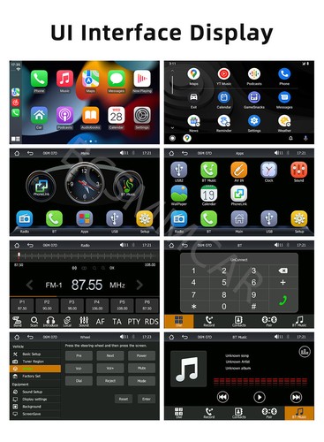 Double 2Din Car Stereo Radio For CarPlay Android Auto Bluetooth FM Mirror Link - Picture 17 of 22