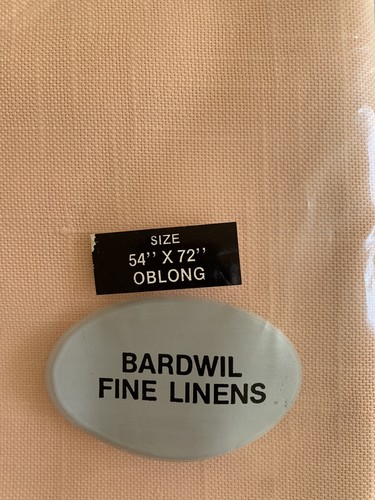 Bardwil Fine Linens Elegance VTG Peach Oblong Tablecloth 54" x 72" NWT Made USA - Picture 3 of 5