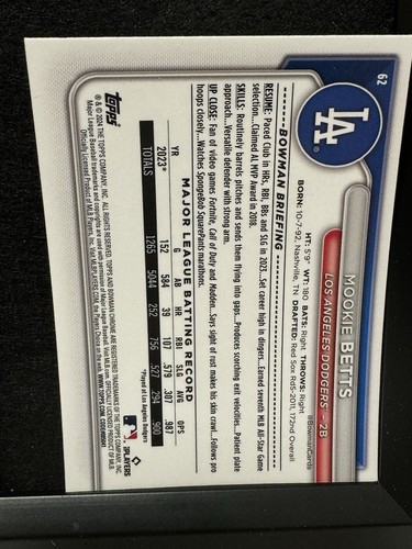 2024 Bowman Chrome - #62 Mookie Betts - Picture 2 of 2