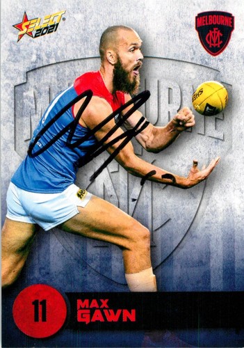Signed 2021 Melbourne Demons AFL Premiers Select Footy Stars Card - Max Gawn - 第 1/3 張圖片