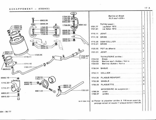 Sangle Echappement Peugeot 403 104 204 304 404 504 505 604 305 J7 - Picture 7 of 12