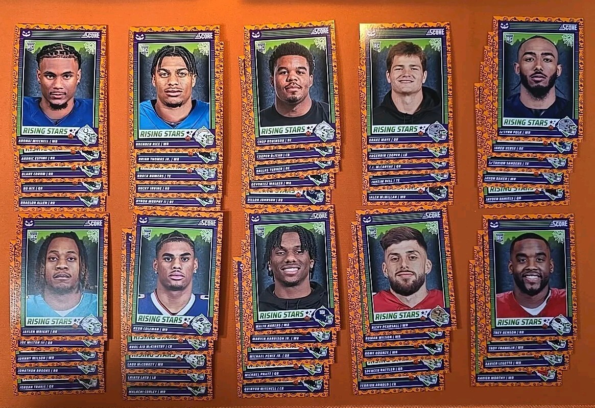 🟠🎃🟣 2024 Score-A-Treat Football Set Of Rising Stars Rookies #1
