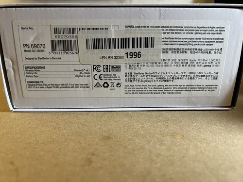 SteelSeries 69070 Nimbus Wireless Gaming Controller - Black New With Box - Picture 2 of 5