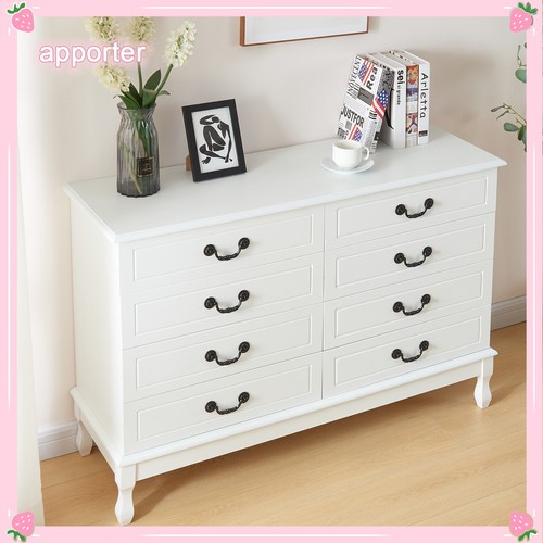 Home Chests of Drawers 8 Drawers Dresser White Storage Dressers for Bedroom - Picture 4 of 12