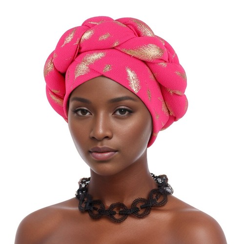 Gorras africanas de hiyab Aso Oke diadema auto gele mujeres turbante envoltura para la cabeza sombrero prendas para la cabeza - Imagen 17 de 79