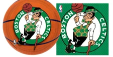 Boston Celtics Basketall Party Plate and Napkin Bundle Serves 16