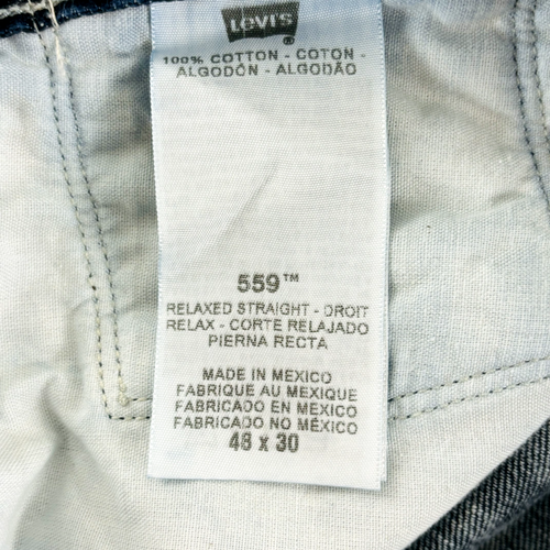 Levis 559 Jeans Relaxed Straight Mens 48 Hemmed to 25" Inseam Faux Flap Pocket - Picture 4 of 9