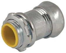 RACO 2912, EMT Connector, 1/2"Emt Compression Connector, Insulated, 1 PC