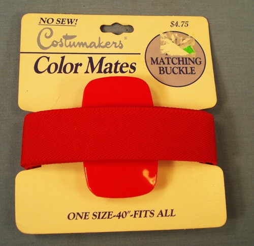 Vintage Costumakers Color Mates Red Belt and Matching Buckle.