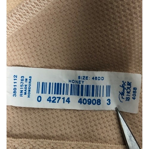Playtex Women Bra Size 46DD Tan 18 Hour Bra Lace Wireless Full coverage Back Clo - Picture 6 of 9
