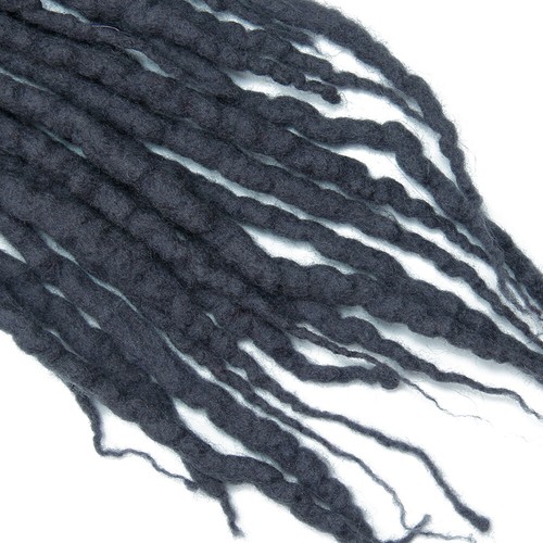 Dreadlocks in lana morbida doppia estremità piegati dreadlocks reggae capelli hippie terrori - Foto 9 di 46