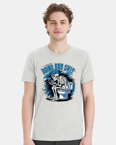 Camiseta Doing Dad Sh*t Divertida Regalo Día del Padre Para Padre Calavera Azul Versión 2 - Imagen 16 de 17