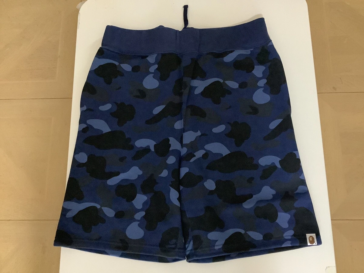BAPE Color Camo Sweat Shorts Navy