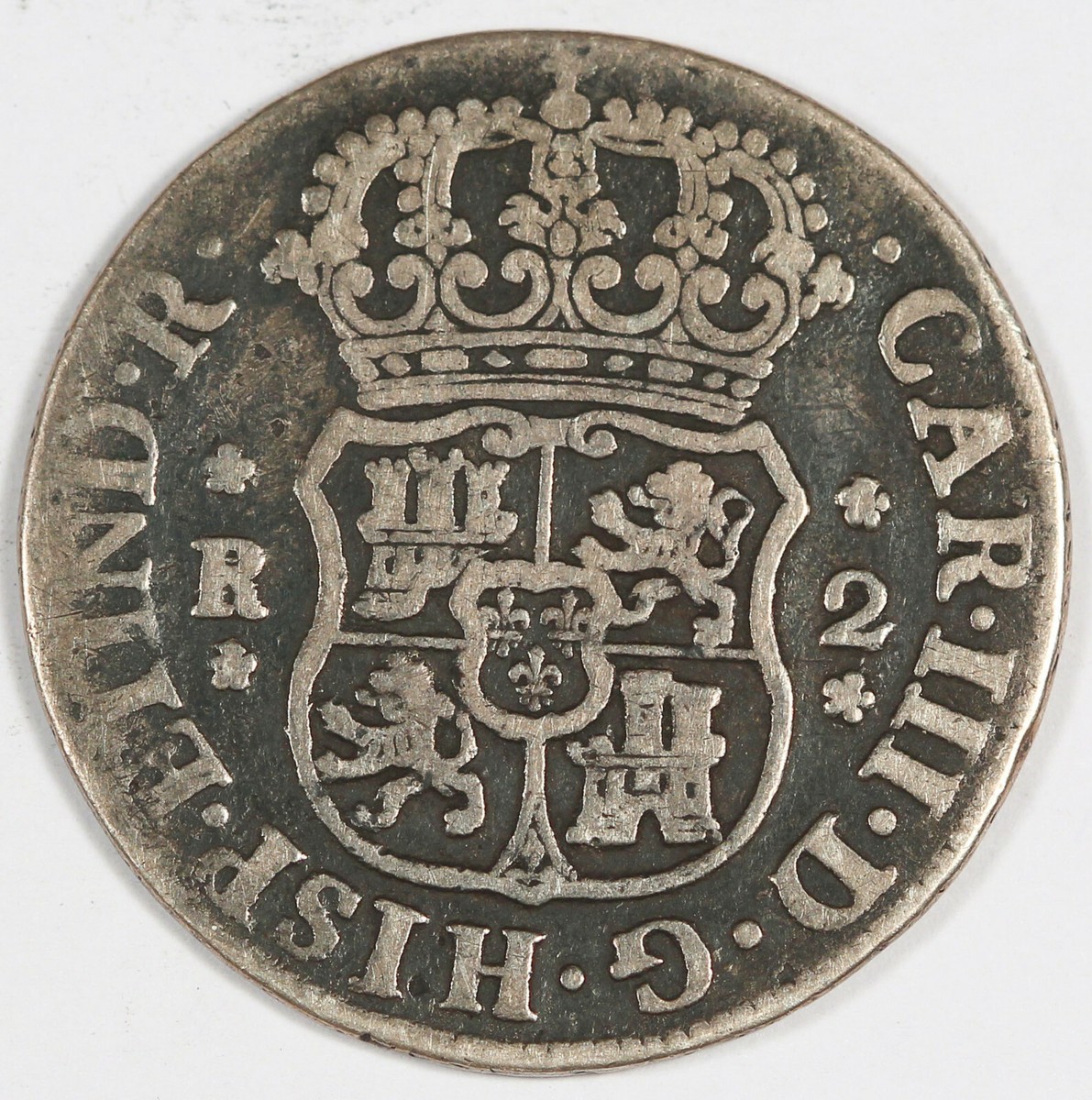 Bolivia 1767 PTS JR 2 Reales Silver Coin 