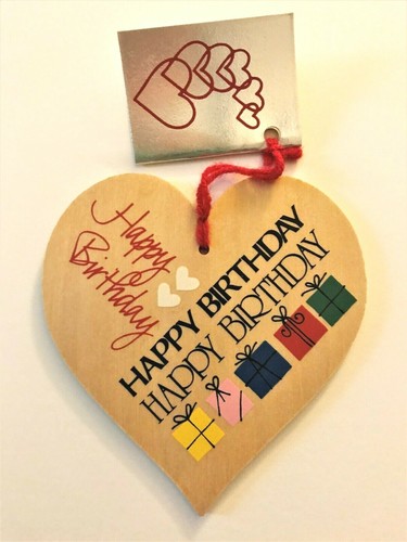 Lot of 6 Vintage Wooden Greeting Cards - 5 Happy Birthday, 1 Christmas - NOS - Picture 3 of 6
