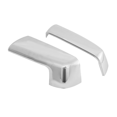Upper Top Half Mirror Cover For 2019-2023 Chevrolet Silverado Sierra 1500 Chrome - Picture 9 of 12
