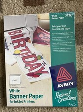 NEW Avery 3272 White Banner Paper For Ink Jet Printers 11”X8.5” 80 Sheets
