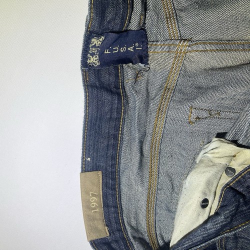 Fusai Jeans Mens 38x34 1997 Straight Denim 100% Cotton Embroidered Whiskered - Picture 5 of 10