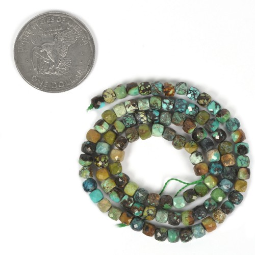 4mm to 5mm Faceted Gemstone Cube Square Loose Beads DIY Jewelry Making Strand - Picture 46 of 119
