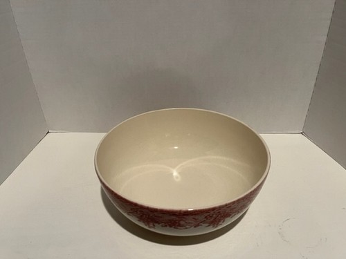 Vintage Niderviller Frankreich rosa und weiß Servierschüssel 9" Zoll Essen - Bild 1 von 3