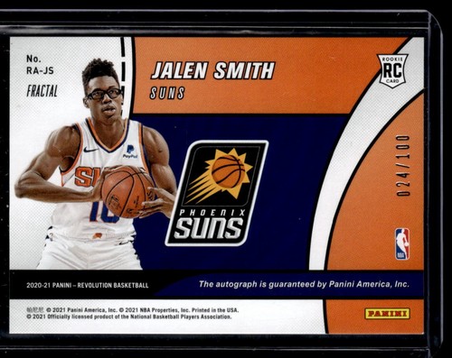 Jalen Smith Basketball Panini #RA-JS Rookie Autographs Fractal AUSN Suns - Imagen 2 de 2