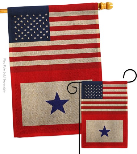 US Blue Star Sackleinen Garten Flagge Dienst Streitkräfte Geschenk Hof Haus Banner - Bild 4 von 17
