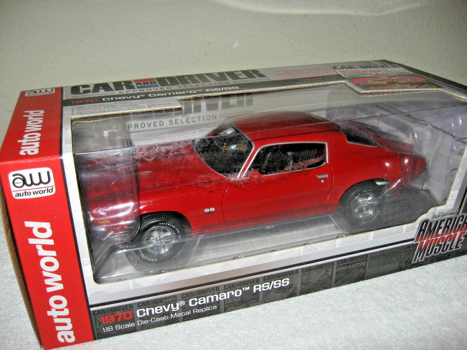 auto & DRIVER COVER auto 1970 CHEVY CAMARO RS SS 350 rosso AUTO WORLD ERTL 1 18 auto & DRIVER COVER auto 1970 CHEVY CAMARO RS SS 350 rosso AUTO WORLD ERTL 1 18