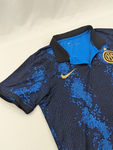 Maglia Inter Milan 2021/22 Taglia Media Usata Nike Dri Fit Blu Pelle di Serpente - Foto 2 di 9