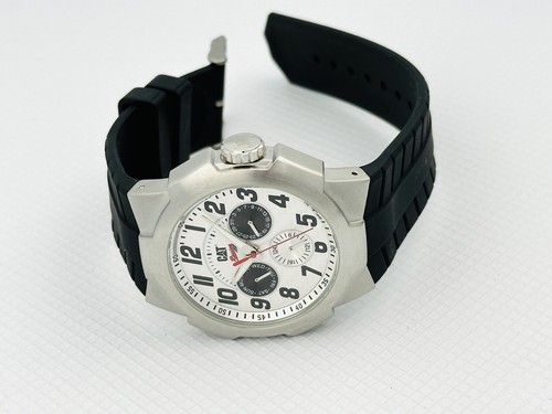 Caterpillar Men's CAT R6 149 21 211 GRIPPER Silver Dial Black Rubber StrapWatch - Picture 4 of 23