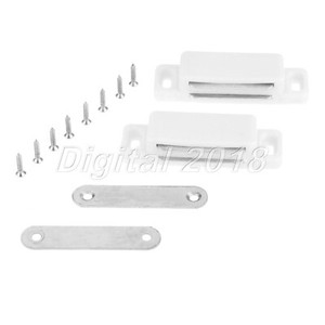 Pestillo De Puerta Blanco 2x Muebles magnética fuerte de captura del