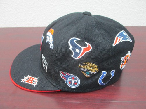Reebok AFC Team Logos Mütze Kappe nicht verstellbar schwarz 7 3/8 NFL bestickt Football Herren - Bild 7 von 24
