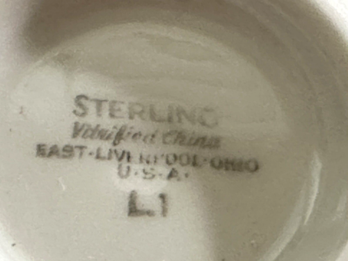 Vintage Floral Ashtray 4.5" Vitrified China USA Liverpool Ohio USA - Picture 3 of 4