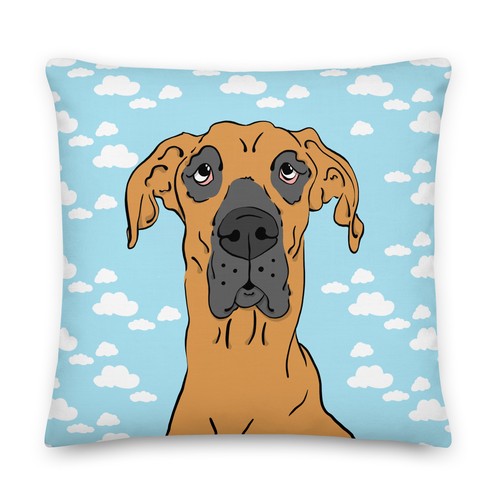 Fawn Great Dane Cloud Pillow Retro Dog Living Room and Bedroom Home Decor - Picture 15 of 15