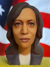 3D Printed Full Color Kamala Harris Bust Statue Presidential Collectible 3 Inch