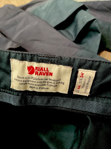 Fjallraven Womens Nikka Trousers Curved Dark Navy Sz EU 44 US 12 Waist 34” New - Picture 4 of 21