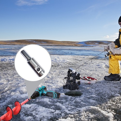 L’adaptateur de perceuse à tarière à glace s’adapte au mandrin de perçage pour les boulons à oreilles 1/4"-20 et les vis de blocage - Photo 3 sur 5